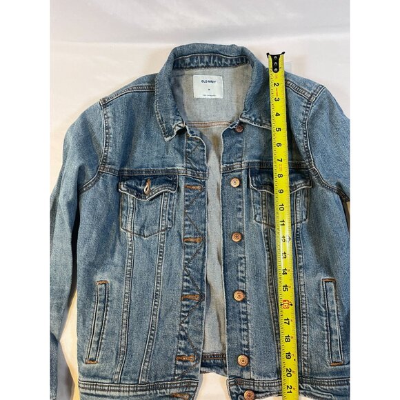 Old Navy Classic Medium Wash Denim Trucker Jacket Women's Size medium - Picture 7 of 9